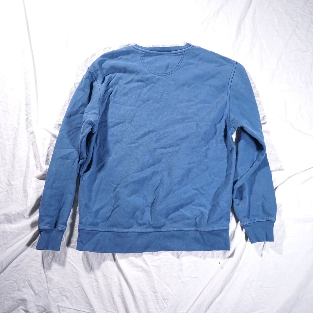 Stussy Logo Crewneck Sweatshirt Blue Mens Large - Picture 7 of 8